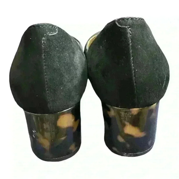 Talbots ISA Heels‎ Block TORTOISE PATTERN Black Suede size 6M - Picture 7 of 12